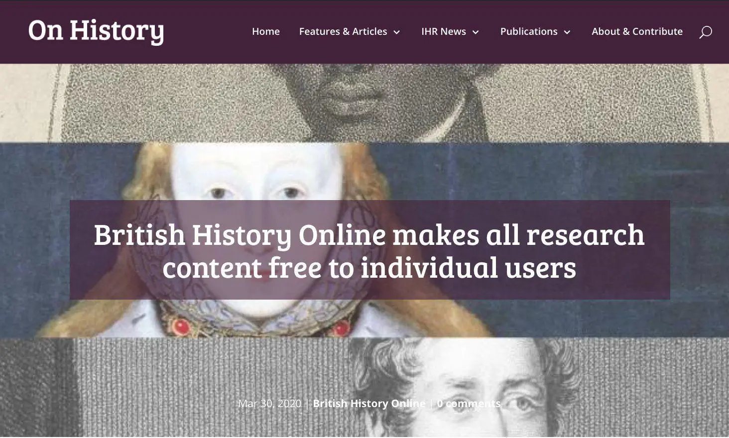 British History Online extends and expands it's free content offer 