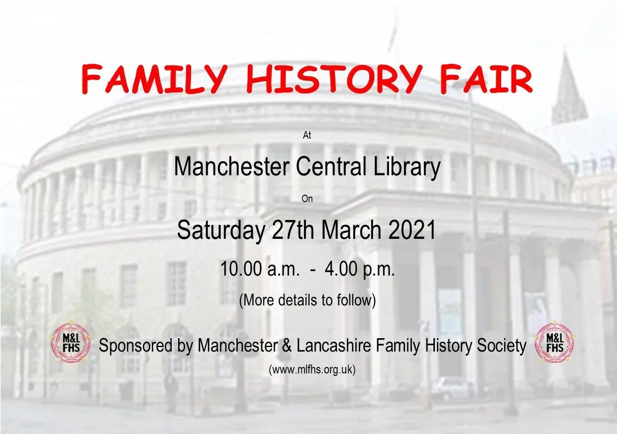 Advanced Notice of Family History Fair 