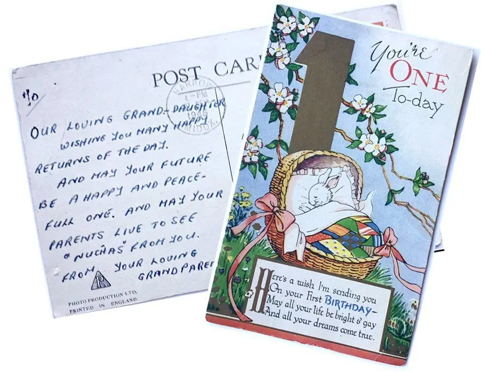 'How we re-delivered a baby's postcard - 75 years on'