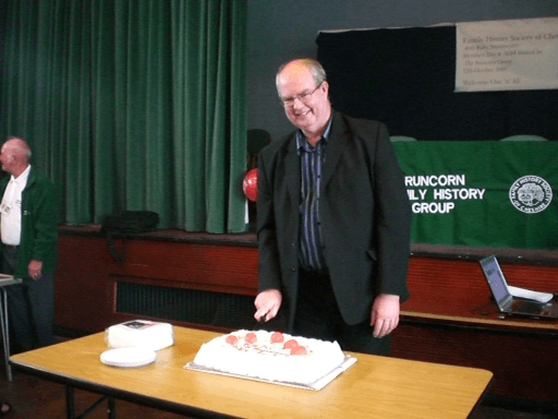 Alan cutting the Cake