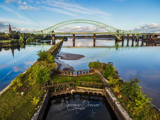 The bridge lock Parish Church by Darren Drones 2023