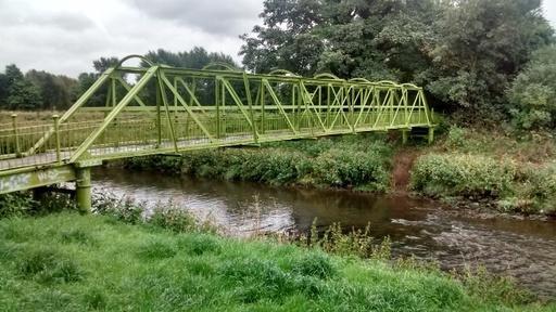 Bridge across River Mersey from Didsbury leading to Ford Lane, Northenden. The old ford is on the right.