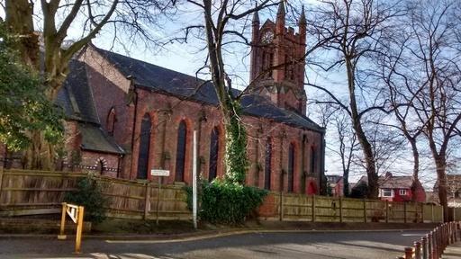 St Matthew's Parish Church, Stretford, was built in 1841-2 on land given by Sir Thomas Joseph de Trafford. ( A Stretford Chapel has been in existence from before 1413.)