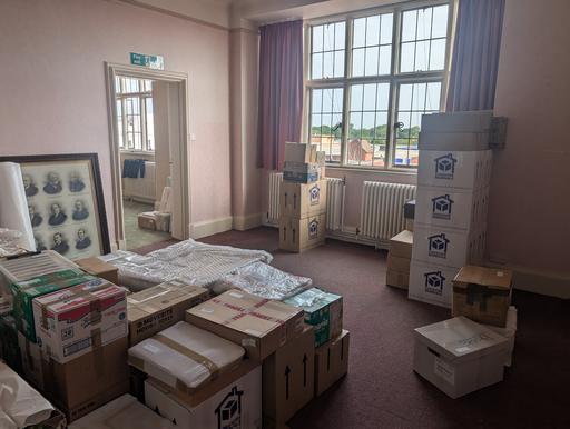 2g: Crewe Collection Room at the Muni - just the boxes left