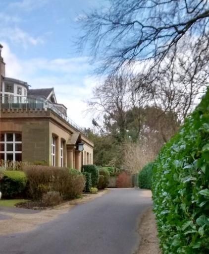 Rose Hill House, Northenden, seen from drive. This was the Northenden residence of Absalom Watkin(1787-1861) and his son Sir Edward Watkin(1819-1901).