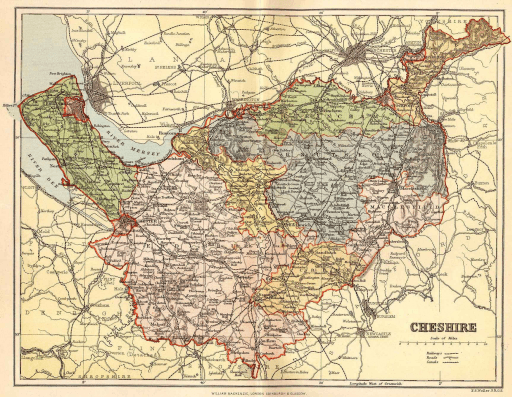 Map of Cheshire